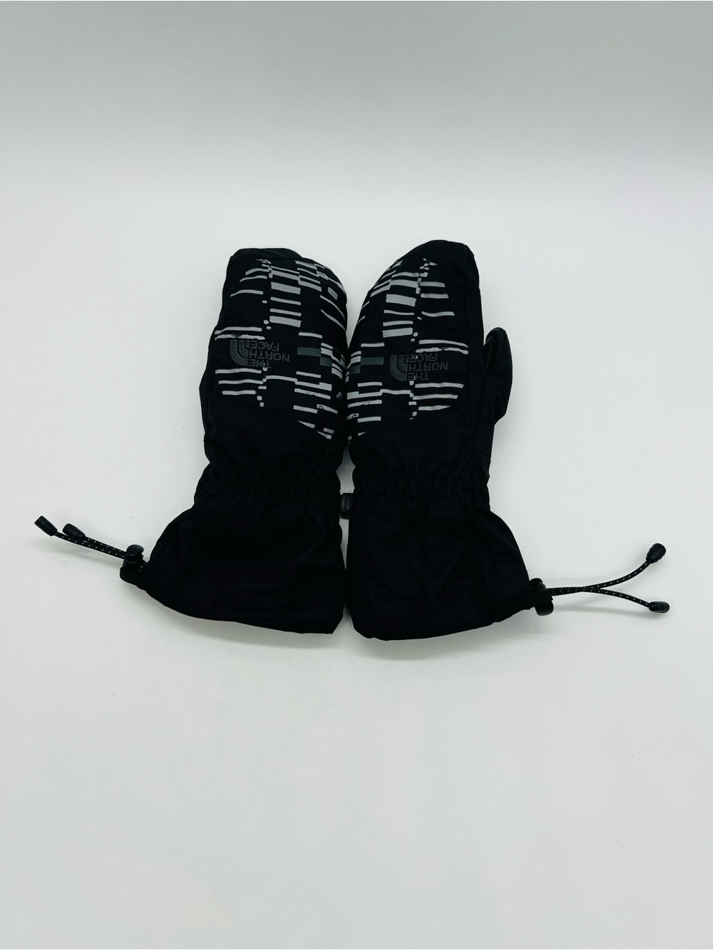 The North Face Black Mittens with Reflective Pattern Youth Small